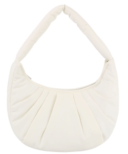 Puffy Strap Shoulder Bag Hobo Bag JYE-0484 WHITE